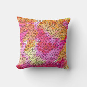 Watercolor Stained Glass American MoJo Pillow