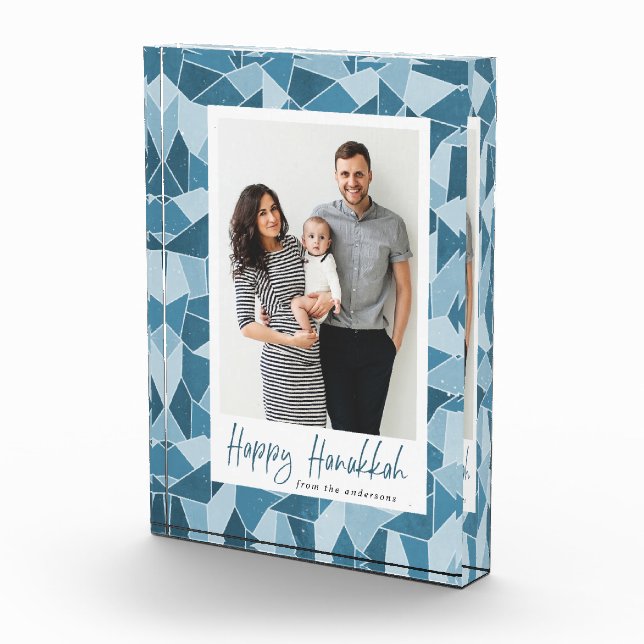 Watercolor Stained Glass Holiday Photo Block (Right)