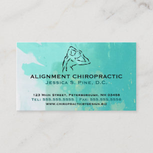 Watercolor Standard Chiropractic Business Cards