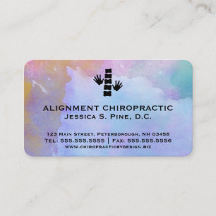 Watercolor Standard Chiropractic Business Cards