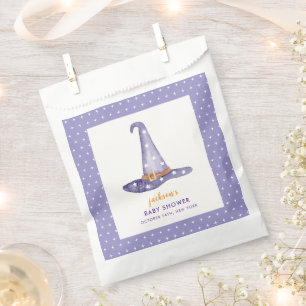 Watercolor Star Little Boo Witch Hat Baby Shower Favour Bags