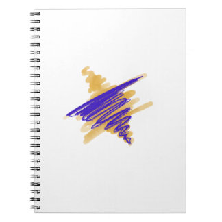 Watercolor Star of David in Gold Notebook