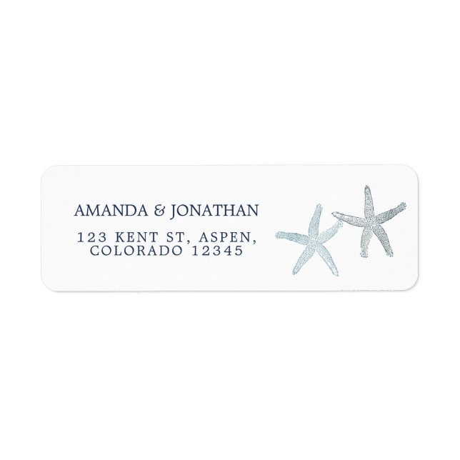 Watercolor Starfish Beach Wedding (Front)