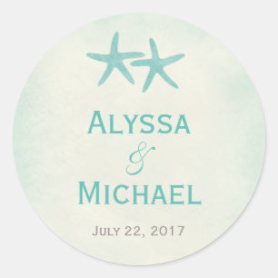 Watercolor Starfish Favour Sticker/Envelope Seal