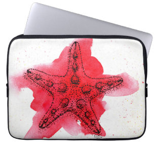Watercolor Starfish Laptop Sleeve