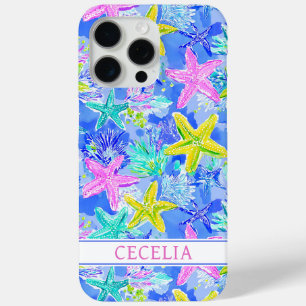 Watercolor Starfish Monogrammed  iPhone 15 Pro Max Case
