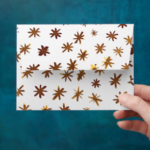 Watercolor stars - amber envelope