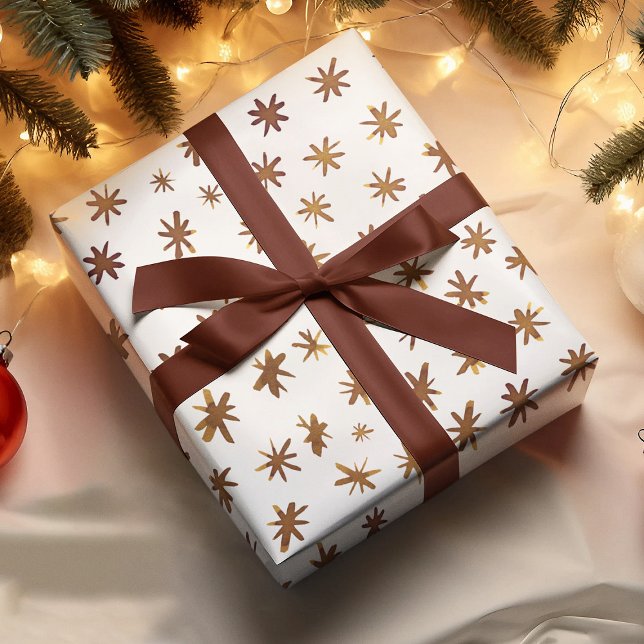 Watercolor stars - amber wrapping paper sheet (Creator Uploaded)