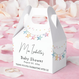 Watercolor Stars Baby Shower Favour Boxes