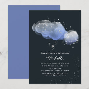 Watercolor Stars Night Sky Shower Invitation