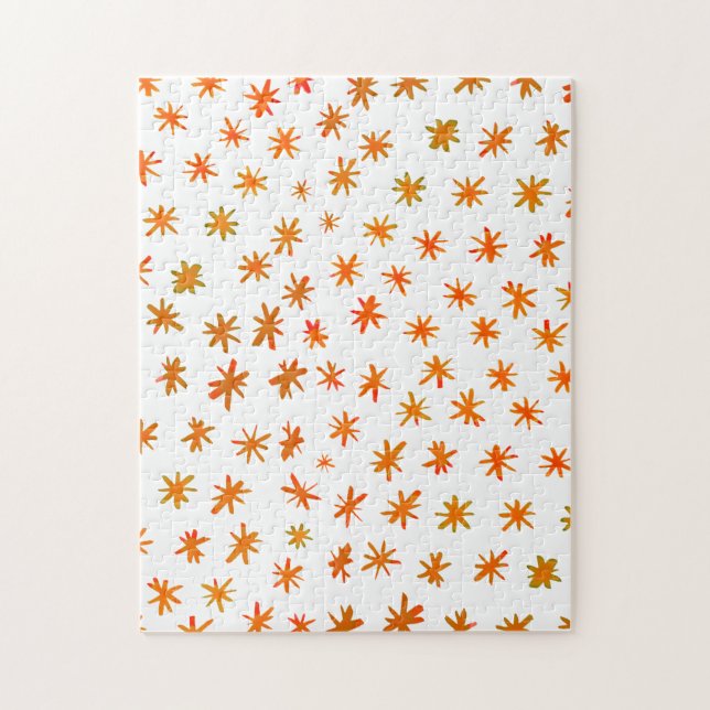 Watercolor stars - orange jigsaw puzzle (Vertical)