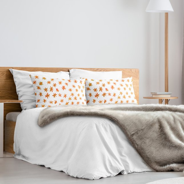 Watercolor stars - orange pillowcase (Creator Uploaded)