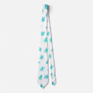Watercolor stars - turquoise tie