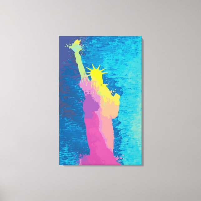Watercolor Statue of Liberty Canvas Print (Front)