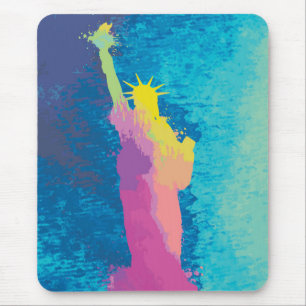 Watercolor Statue of Liberty Mouse Pad