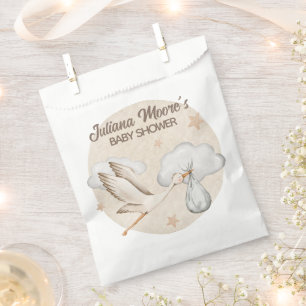 Watercolor Stork Baby Shower Favour Bags