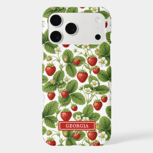Watercolor Strawberries Monogrammed