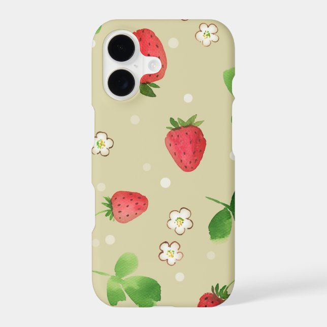 Watercolor strawberries pattern (Back)
