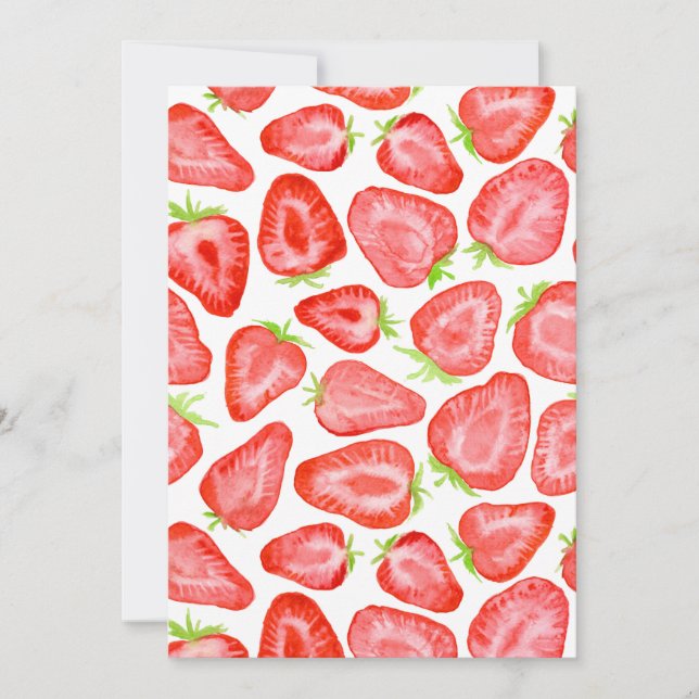 Watercolor strawberry slices pattern (Front)