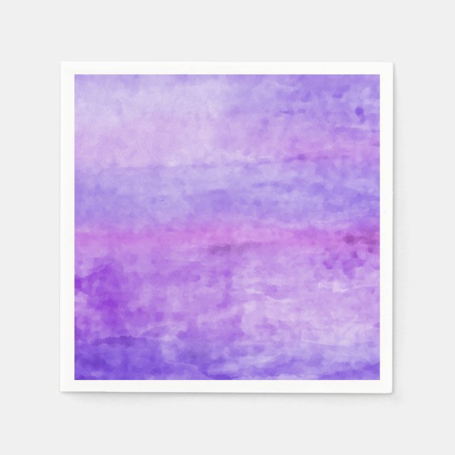 Watercolor Streaks Purple Napkin (Front)
