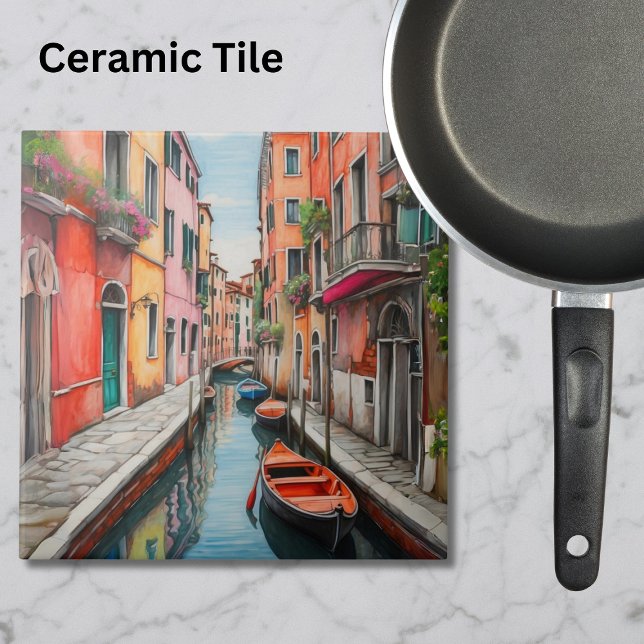 Watercolor Street in Venice  Tile (Creator Uploaded)