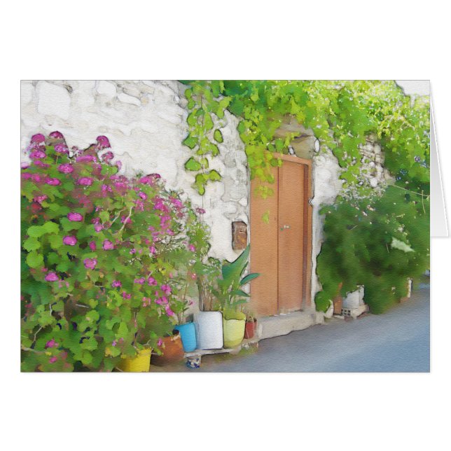 Watercolor street view (Front Horizontal)