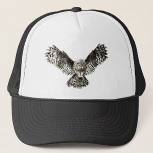 Watercolor Striking Owl Bird Watercolor Nature Art Trucker Hat