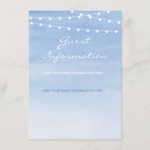 Watercolor String Lights Wedding Enclosure Card