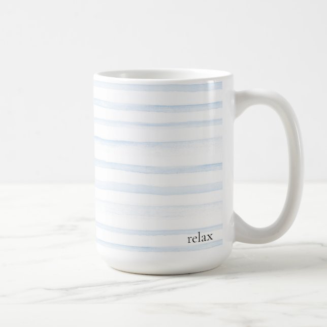 WATERCOLOR STRIPED DAILY REMINDER mug (Right)