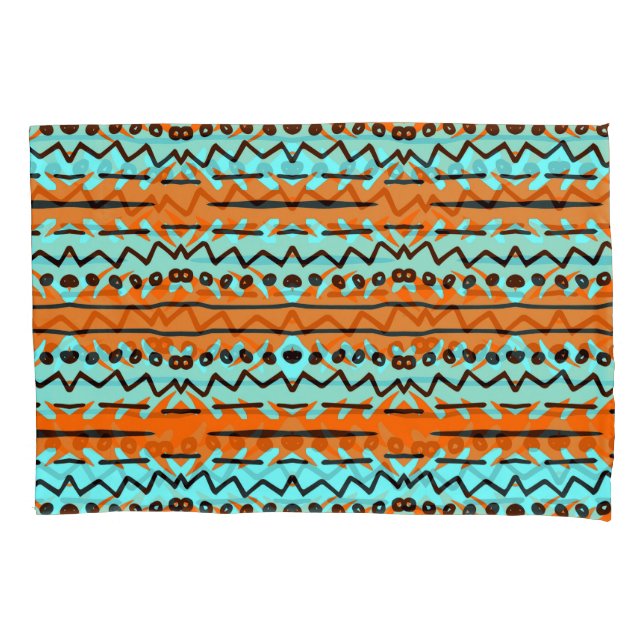 Watercolor stripes, bright colourful pattern. pillowcase (Front)