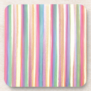 Watercolor Stripes Coaster