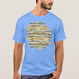 Watercolor stripes Green Yellow T-Shirt