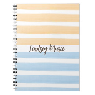 Watercolor Stripes Notebook