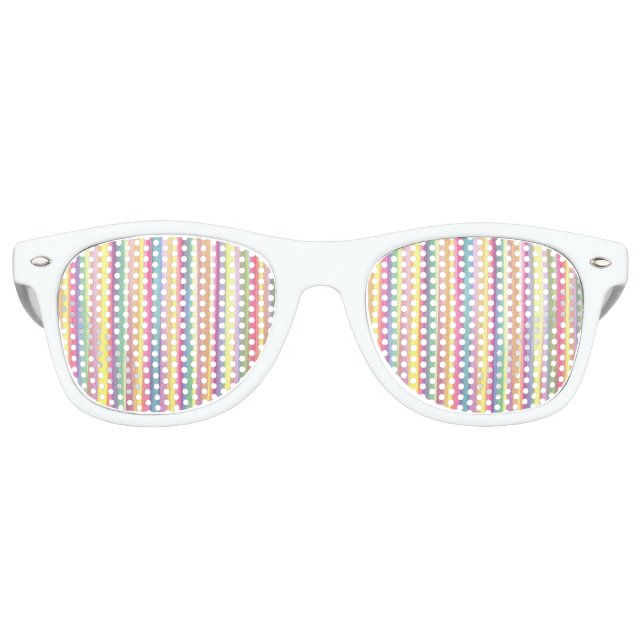 Watercolor Stripes Retro Sunglasses (Front)