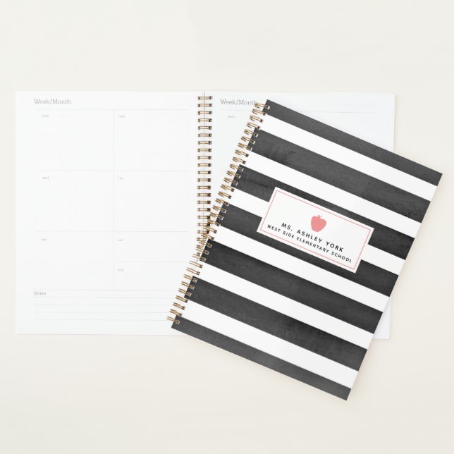 Watercolor Stripes Teacher Planner (Display)