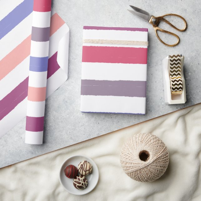 Watercolor Stripes Wrapping Paper (Crafts)