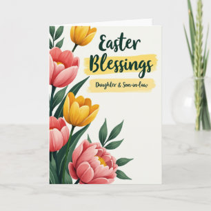 Watercolor Style Easter Blessings Card