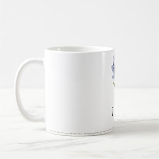 Watercolor-style floral design mug