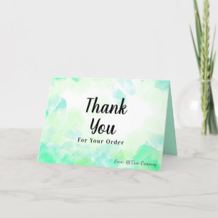 Watercolor Style Folded Thank You Card