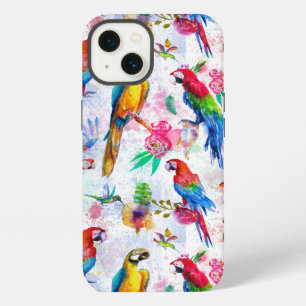 Watercolor Style Parrots iPhone 13 Case