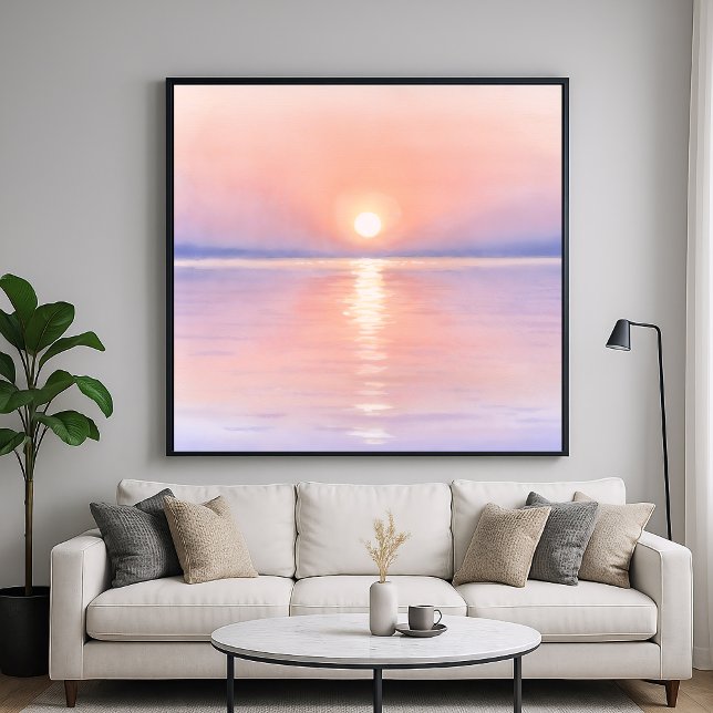 Watercolor Style Sun - Seascape Art Poster (Creator Uploaded)