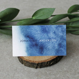 Watercolor Stylish Blue Ocean Professional    Business Card