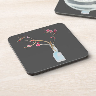 Watercolor succulent botanical coaster