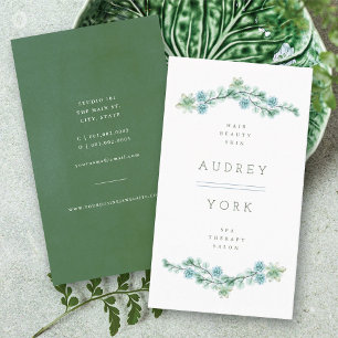 Watercolor Succulent Floral Chic Botanical Garden Business Card