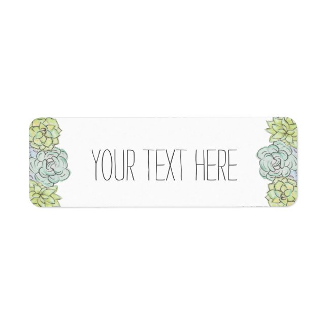 Watercolor Succulent Shabby Chic Bohemian Floral (Front)
