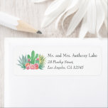 Watercolor Succulents<br><div class="desc">Trendy succulent plants address labels designed to be quickly and easily customized to your event specifics.</div>