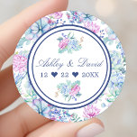 Watercolor Succulents Floral Cactus Wedding Favour Classic Round Sticker<br><div class="desc">Watercolor Succulents Floral Cactus Wedding Favour Classic Round Sticker.</div>