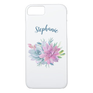 Watercolor Succulents Personalised Case-Mate iPhone Case