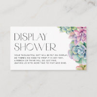 Watercolor Succulents Summer Display Shower