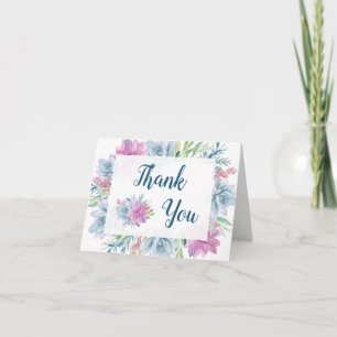 Watercolor Succulents Thank You Card